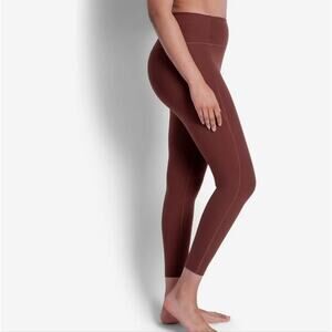 Girlfriend Collective 7/8 High Rise Compressive Leggings Brown Medium 19" Inseam
